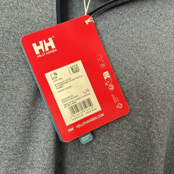 New with tag Helly Hansen midweight base layer zip up - Picture 2 of 3